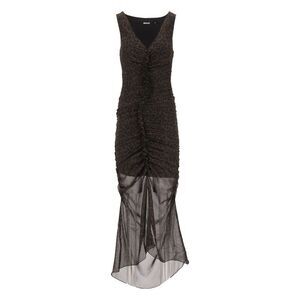Rotate Women Ruched Leopard-Print Midi Dress